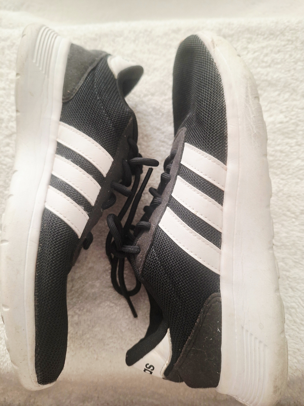 Adidas Black and White Lightweight Running Shoes